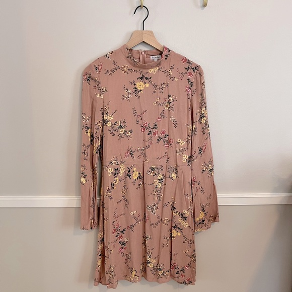 Blush Floral Long Sleeve Dress - Picture 1 of 3